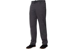 BRAND KRUZE Kruze Mens Elasticated Waist Rugby Trousers Plain Casual Work Pants Drawstrings