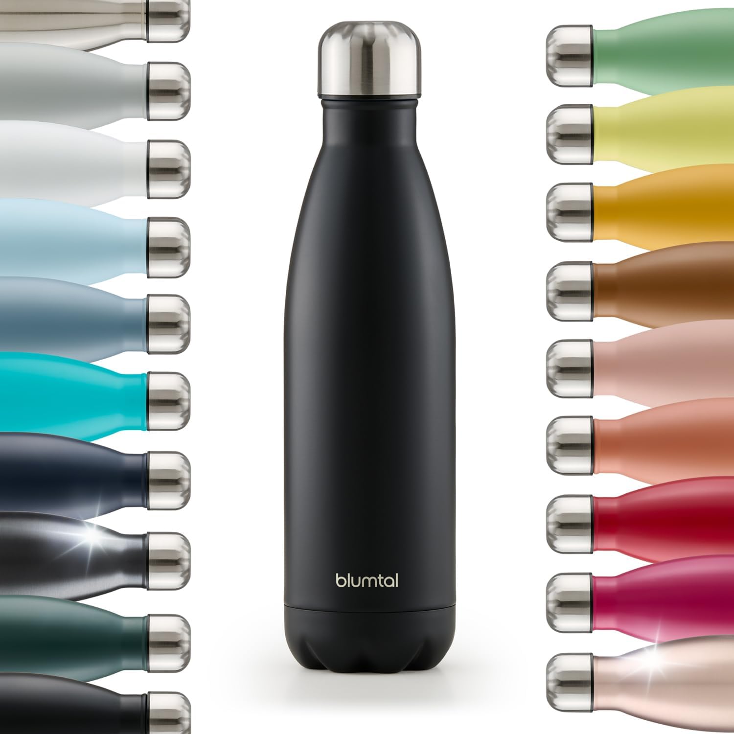 Blumtal® Bouteille isotherme Charles-Gourde 750 ml -Gourde inox sans BPA froid&chaud -Noir