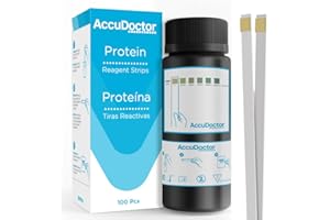 ACCUDOCTOR CHECK TEST 100 Accudoctor Test de Bandelettes de Santé pour Protéine check autotest pH go strips lecteur kit bandelettes proteine bandelette analyse