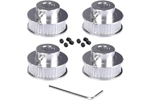 BZ 3D GT2 Riemenscheibe GT2 Pulley 40 Zähne 5mm Bohrung Zahnriemenscheibe 40 Teeth 5mm bore aus Aluminium für 3D-Drucker,CNC 6mm Breite Zahnriemen.(4 Stück)