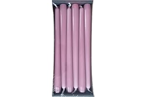 Nordring 12 candele a punta 2,3 cm x 25 cm di altezza lilla – Certificazione RAL, antigoccia e ruvida, circa 8 ore di durata – decorazione da tavolo e candelabri