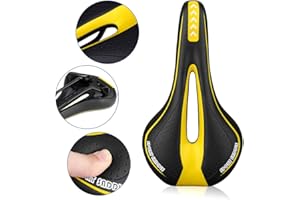IMMOCH Sillín de Bicicleta de Gel Asiento de Bicicleta Profesional Cómodo y Suave Diseño Ergonómico cojín de Bicicleta de Ciclismo Carretera montaña MTB 27×14cm