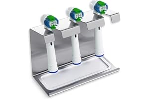 WIETRE Porte-Brosse à Dents en Acier Inoxydable avec collecteur | Convient pour Oral-B, IO, Philips Sonicare, Waterpik, Fairywill | Porte-Brosse à Dents(3 pièces)