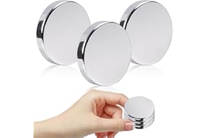 KkvoGmle Strong Magnet, 30 x 3 mm 8 KG Pull Magnet with Double-Sided Adhesive, Super Neodymium Disc Magnets, Powerful Permanent Rare Earth Magnets for Fridge, Craft, Office,DIY, Whiteboard