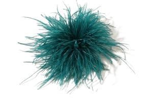 WAMBERE Feder BroscheFlauschige Straußenfeder Brosche Braut Hochzeit Party Weihnachten Kleid Up Corsage Pin Hut Zubehör für Frauen Hochzeitsfeier Tanz Bankett Kleid Kleidungsaccessoires,Dunkelgrün B