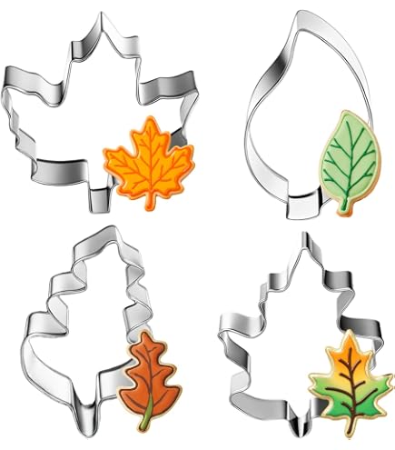 5 Emporte-pièces En Acier Inoxydable Motifs Automne - Hérisson, Pomme, Cerf, Écureuil, Renard - Pour Biscuits Et Pâtisserie Avec Les Enfants