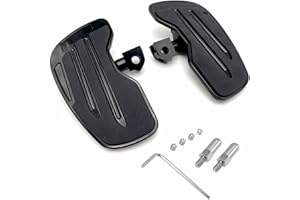 GYMARK GYMAKR Motorrad Fußrasten Vorderfußrasten für K-awasaki Vulcan S 650 2015-2023 Fahrer Fußstütze Motorrad Autobahn Trittbrett Zubehör (Schwarz)