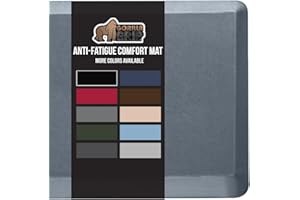 Gorilla Grip Anti Fatigue Standing Desk Mat, Thick Cushioned Kitchen Floor Mats, Washable, Stain Resistant, Supportive Comfort Padded Rug, Large Ergonomic Office Antifatigue Runner Pad, 32x20 Charcoal