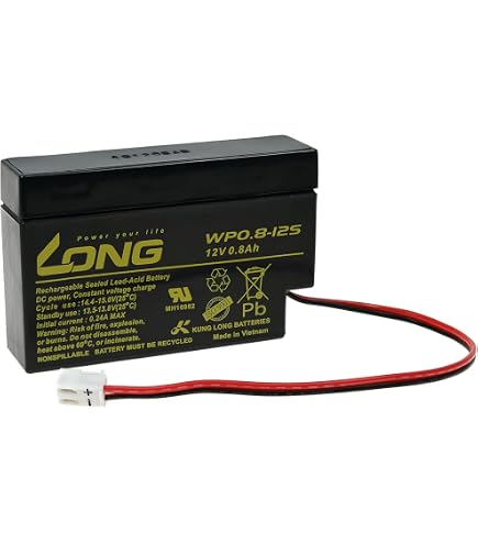 2x Akku WP0.8-12H 12V 0,8Ah – Mit Molex-Stecker, Kompatibel Mit Heim & Haus Rollladenantrieben