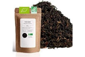 MES THÉS Thé Noir Bio Assam Blatt - 200g (80 tasses) - Thé en vrac 100% Agriculture Biologique - Mes-Thés