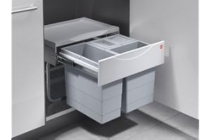 Hailo TR Swing 3644-53 - Pattumiera a risparmio energetico Tandem-S 3 pezzi