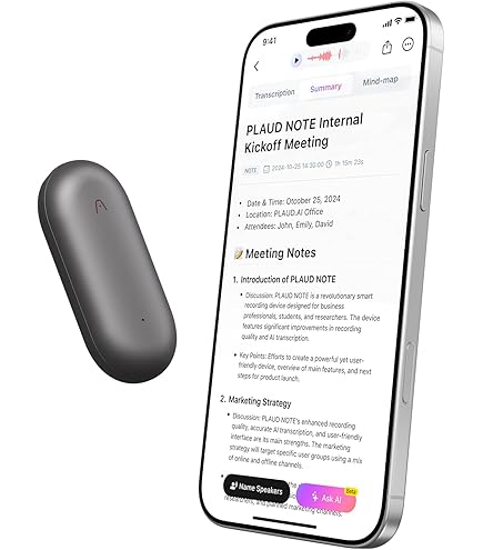 AI Voice Recorder, Notta Memo Digital Voice Recorder W/Case, AI - View #13