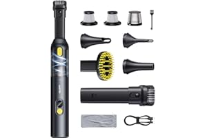 AUXITO Aspirateur a Main sans Fil - Aspirateur Voiture Puissant 24000pa,4-in-1 Mini Aspirateur de Voiture avec Outil pour Animaux, Charge Rapide USB-C,Idéal pour Voiture, Maison, Bureau, Cuisine