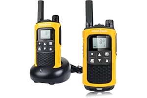 SOCOTRAN Walkie Talkies Rechargeable, Long Distance Two Way Radios, 8CH PMR446 Walkie-Talkie with VOX Monitor Privacy Code Li-ion Battery & Charger Base, License Free Walky Talky Adults for Hiking Hunting
