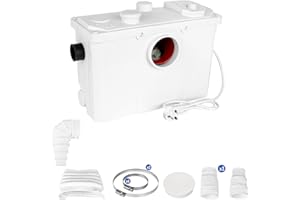 FAAZY 700W Macerator Water Pump Sanitary for Toilet Shower Bath Sink Kitchen Sewerage Grinder Waste Water Sump Pump for Shower Laundry Sink Marine Toilet 4 Inlets & 2 Outlets