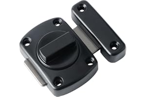 Sayayo Chiavistello Nero Catenaccio Chiavistelli Serratura Porta Interne Bagno Chiusura Porta Scorrevole, EMS220U-B