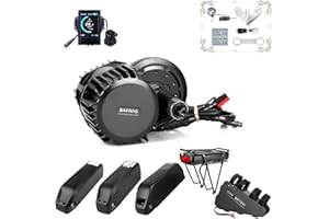 Bafang HD 1000W 48V 52V M615 Kit di Conversione Bici Elettrica a Motore Centrale Kit Display Ebike, Opzionale Batteria del Tubo Obliquo, Batteria del Rack Posteriore, Batteria del Triangolo o Yingwu