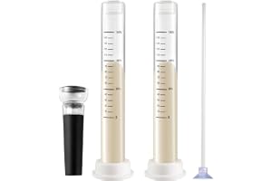 Aliquot Method Jar Sourdough Fermentation Tracker - 2 Pack Objective Measure of Dough Rise, Gift for Bakers, Bread Proofing, Beginners with Filling Pump, Discharging applicator, Silicon Base, Lid