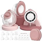 Momcozy V1 Pro Breast Pump, Hands Free Portable Electric Pump with 300mmHg Suction, 3 Rhythms and 15 Levels, Leak Proof Doubl