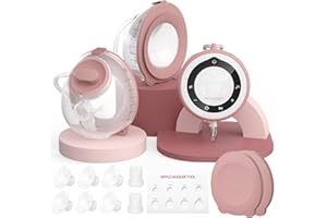 Momcozy V1 Pro Hospital-Grade Breast Pump, Hands Free Portable Electric Pump with 300mmHg Suction, 3 Rhythms and 15 Levels, Leak Proof DoubleFit Flange, 2300mAh Battery
