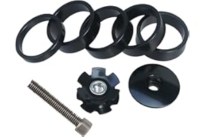 Ganopper Handlebar Riser Bicycle Stem Spacer Set Headset Spacer 1 1/8 Inch with Ahead Cap MTB Stem Cap