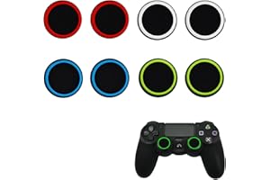 Leogony 8PCS Silicone Controller Thumb Grips Compatible with PS4 & PS5, Playstation Joystick Protection Attachments Set