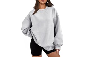 Famulily Oversized Sweatshirt Women Loose Fit Vintage Crew Neck Sweatshirts Long Sleeve Tops S-XL