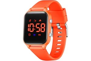 Timever orologio digitale bambina bambini con contapassi,sveglia,cronometro,luce,data-orologio per ragazzi e ragazze senza app e telefono con cinturino in silicone