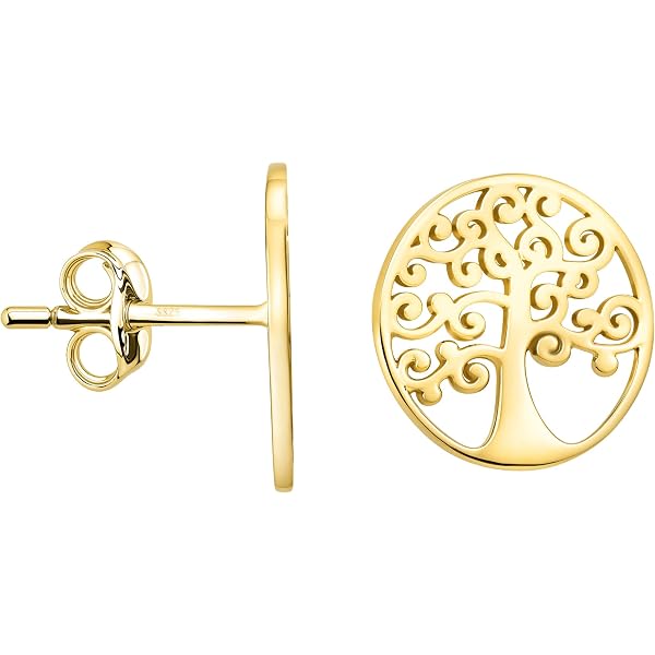 SOFIA MILANI Orecchini A Perno In Argento 925 Con Albero Della Vita - Placcati Oro, Regalo