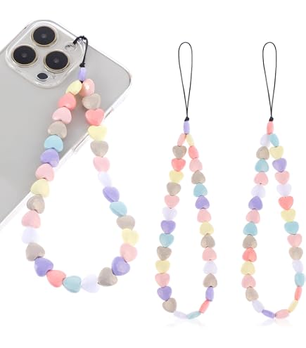 Cordino Per Cellulare AWOGIPID 60cm, Perline Arcobaleno In Acrilico, Regolabile, Universale Per Smartphone, Chiavi E Carte