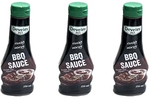 ‎DEVELEY Develey Rauchig-würzige BBQ Sauce zum Dippen,3er Set (3x250ml Flasche)