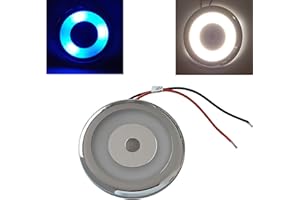 MARVIX Plafoniera a LED da 12 V 24 V, faretto a cupola da 70 mm, con interruttore touch integrato, luce bianca calda da 3200 K, super luminosa, per camper, roulotte e barca