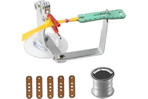 DESCONOCIDO Paquete de herramientas de atado de banda de goma Slingshot, con 5 bolsillos de cuero y 1 cuerda elástica, se utiliza para hacer banda de goma planatubular plantilla de encuadernación de banda de