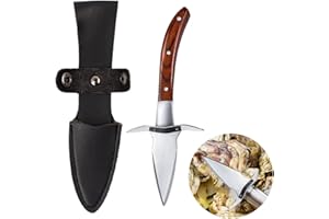 Gearmax 1 Pezzi Coltelli da Ostriche,Apri Ostriche,Oyster Opener con Paramano, Adatto alla Maniglia di Legno in Acciaio Inossidabile,per Molluschi,Frutti di Mare
