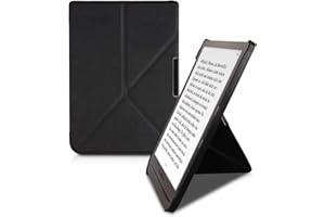 kwmobile Etui Origami kompatybilne z Pocketbook InkPad 3/3 Pro/Color/Vivlio InkPad 3 etui - smukłe etui ze skóry PU ze stojakiem - czarne