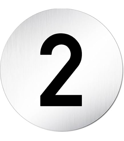 Aluminium Türschild Selbstklebend - Personalisierbar Mit Deiner Hausnummer (rostfrei, Silber)