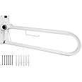 PEPE Mobility - Foldable Toilet Grab Bar (x1 Unit), Safety Rails for Elderly, Bathroom Handles, Grab Rail with Roll Holder, Made in Europe