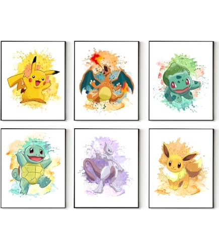 LXPPLSYY Pokémon-Poster, Selbstbewusstes Pikachu Produktbild-Vorschau 4