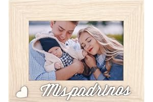 Demark Marco Padrinos| Marco mis padrinos| Marco 10x15 cm horizontal| Marco madera| Marco bautizo