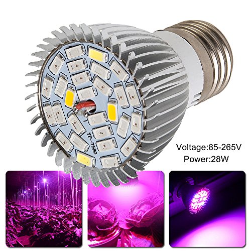 Preisvergleich Produktbild LED E27 Pflanzenleuchte Pflanzen Wachsen Licht Pflanzenlampe Pflanzenlicht für Zimmerplanzen Gewächshaus Blumen Balkon Büro Garten 28W