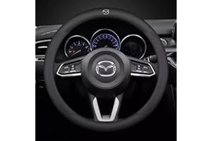 BROLEO Car Steering Wheel Cover, for Mazda CX5 CX7 CX9 CX-5 CX3 MX-5 Microfiber Leather Steering Wheel Cover Non-slip Breathable Wear-resistant,B