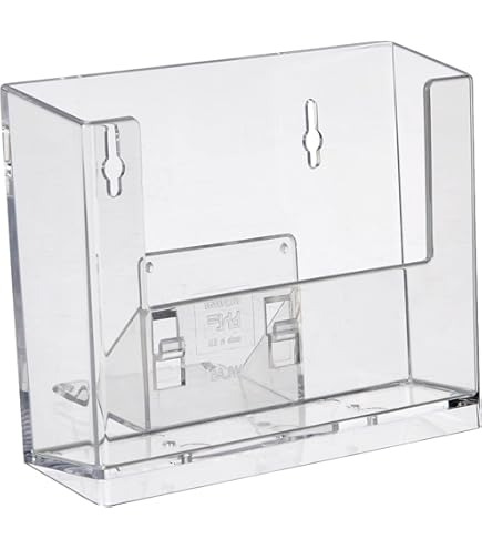 Espositore Da Tavolo DIN A5 Verticale Acrilico Trasparente, Autoportante HELIT (Per 2