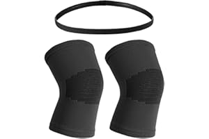 JTMKYO 1 paire de genouillères pour enfants et 1 bandeau, équipement de genouillère pour enfants, genouillères de volleyball, basket-ball, manches de genou