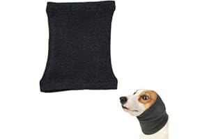 WUSJCOF Cache-oreilles pour chien, 1 pièce, snood cocker, contre le bruit et l'audition, réduit l'anxiété face aux feux d'artifice, idéal après une opération, capuche apaisante pour soulager(taille S)