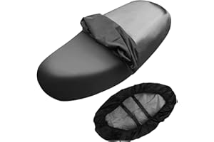 Jecdfs Motorrad Sitzbezug Universal Wasserdicht Sitzabdeckung,Roller Sitzbankabdeckung Antirutsch,Polyester-Sitzbezug für Motorräder und Elektrofahrzeug Schutz,Sonne und Regen, Hochwertiges PU-Leder