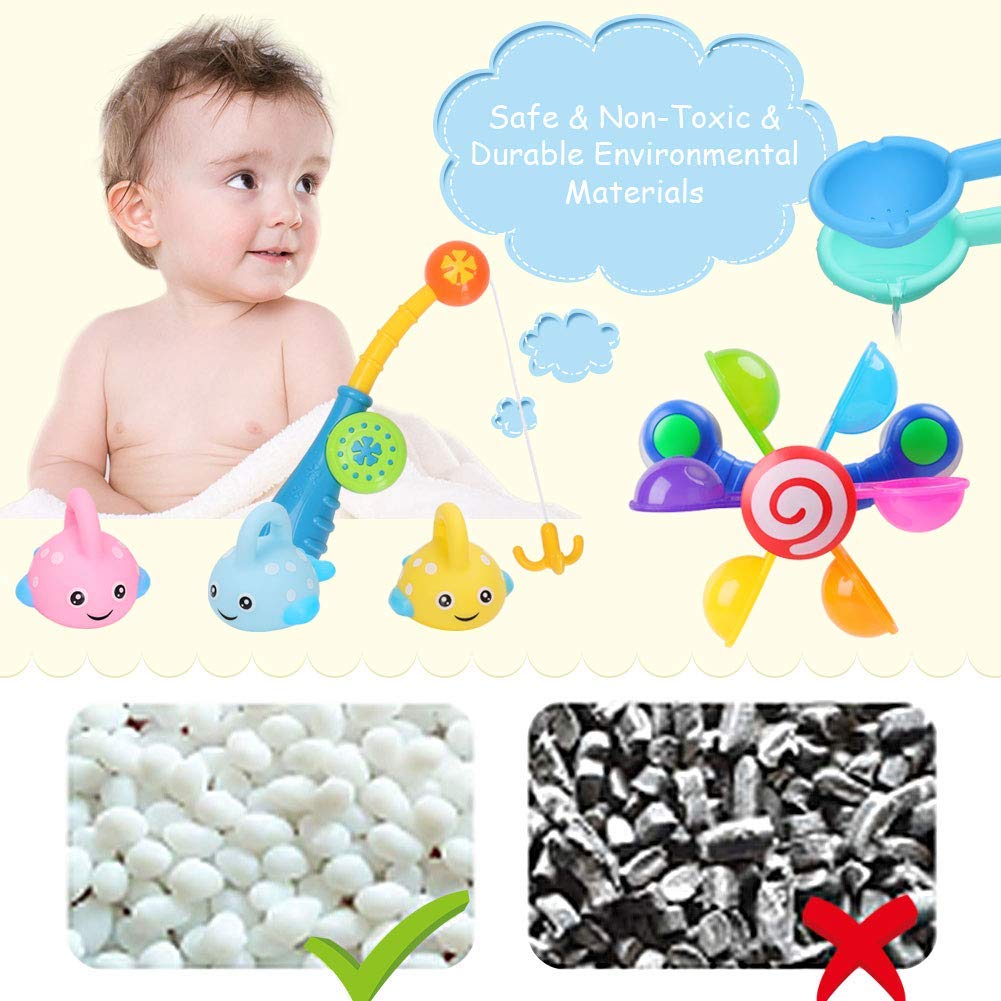 joyoldelf-Jouet-Bain-7-Pices-Jeux-de-Pche-Enfant-Jouet-de-Bain-Bb-Jouets-ducatifs-pour-Enfants-Filles-Garcons