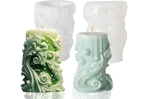 Irtyif Stampi per Candele,Stampi in Silicone per Candele,Stampi Silicone per Candele,2 Pezzi Stampi Candela Stampi in Silicone,Stampi Fai da te per Realizzare Candele,Saponi,Artigianato