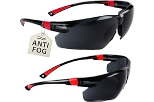 nedit Safety Glasses - Sunglasses with Tinted Wraparound Lenses - Safety Googles - Work Glasses for Men and Women with UV Protection - Adjustable Arms and No-Slip Grips