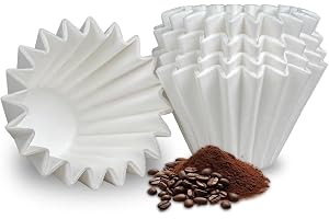 Loiisgy 1-2 Cup Small White Coffee Filters, 100 Count Disposable Basket Coffee Filter Paper, Single Pour Over and Drip Coffee Makers for Home Commercial Coffee Dripper and Brewers
