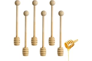Dzmuero Cuchara Miel, Cuchara Miel Madera, 6 Piezas de Cucharas para Miel, Espiral de Miel, Palo para Miel, Dispensador de Miel para Boda, Cumpleaños, Baby Shower, Navidad, Fiesta